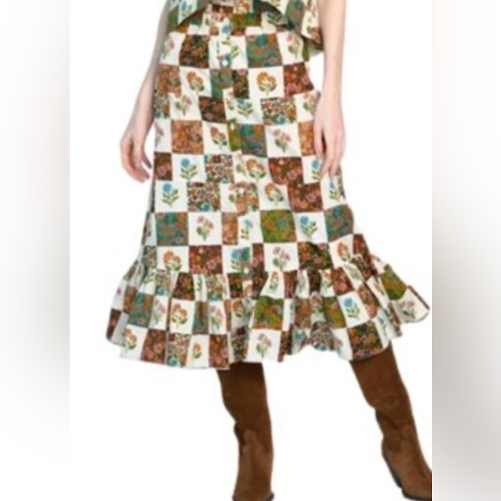 Olivia James Mae Floral Patchwork Button-Down Ski… - image 5